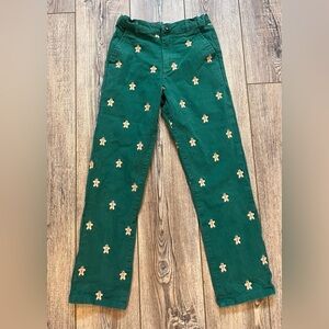 Gymboree Boys Schiffli Gingerbread Twill Chino Pants - Christmas Cabin - Green